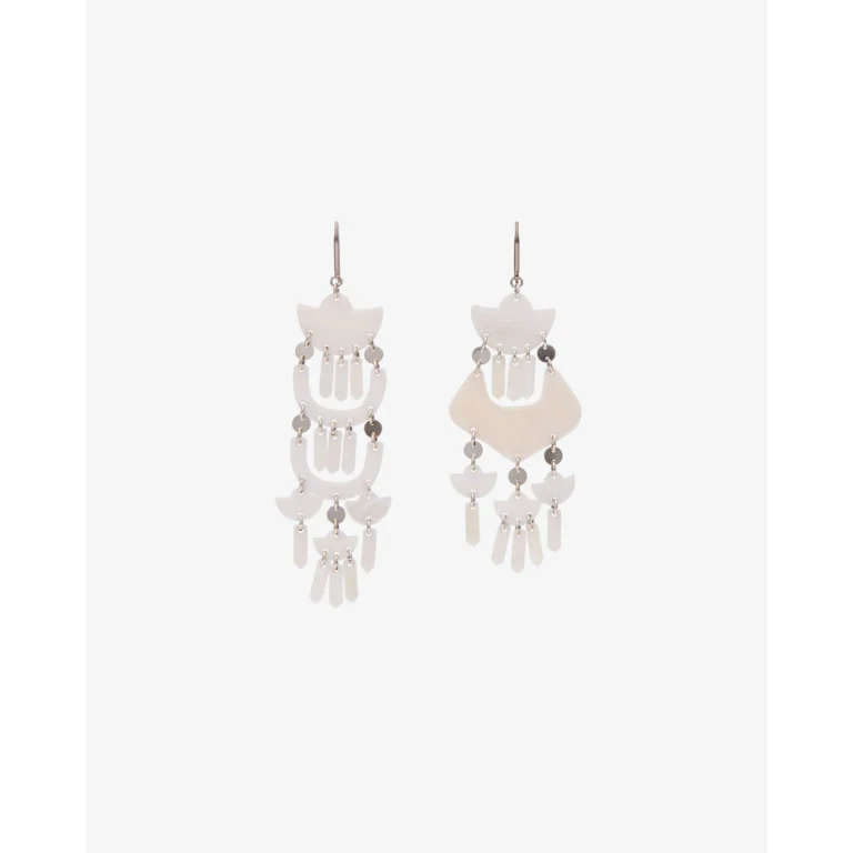 Boucle D'Oreille Yue - Femme - Blanc Et Argenté - Isabel Marant