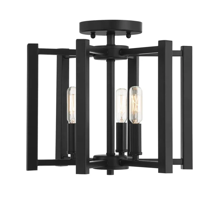 Savoy House Benson 3-Light Ceiling Light in Matte Black - 6-7702-3-89