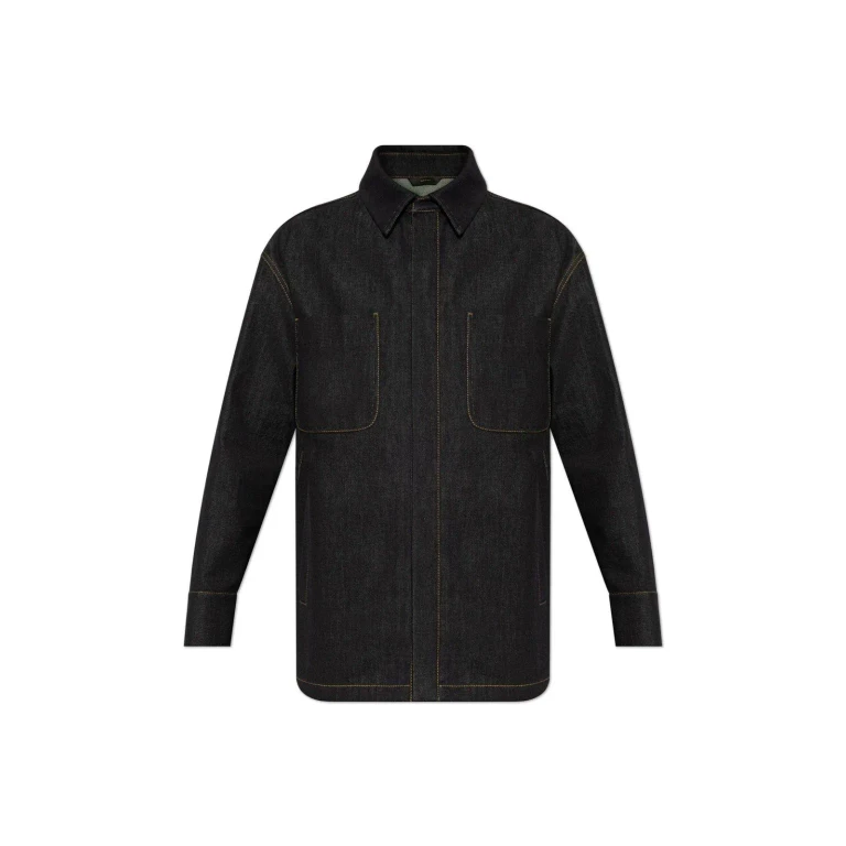 Fendi Logo-embroidered Denim Jacket