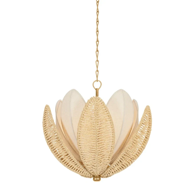 Vintage Gold Leaf Chandelier from the Costa Brava Collection