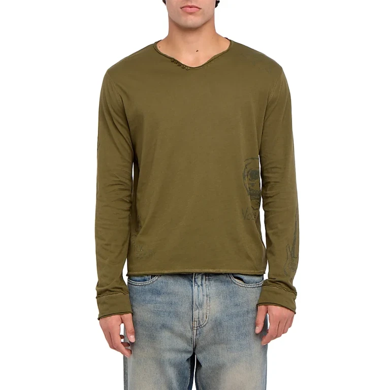 Zadig & Voltaire Monastir Long Sleeve Henley Tee