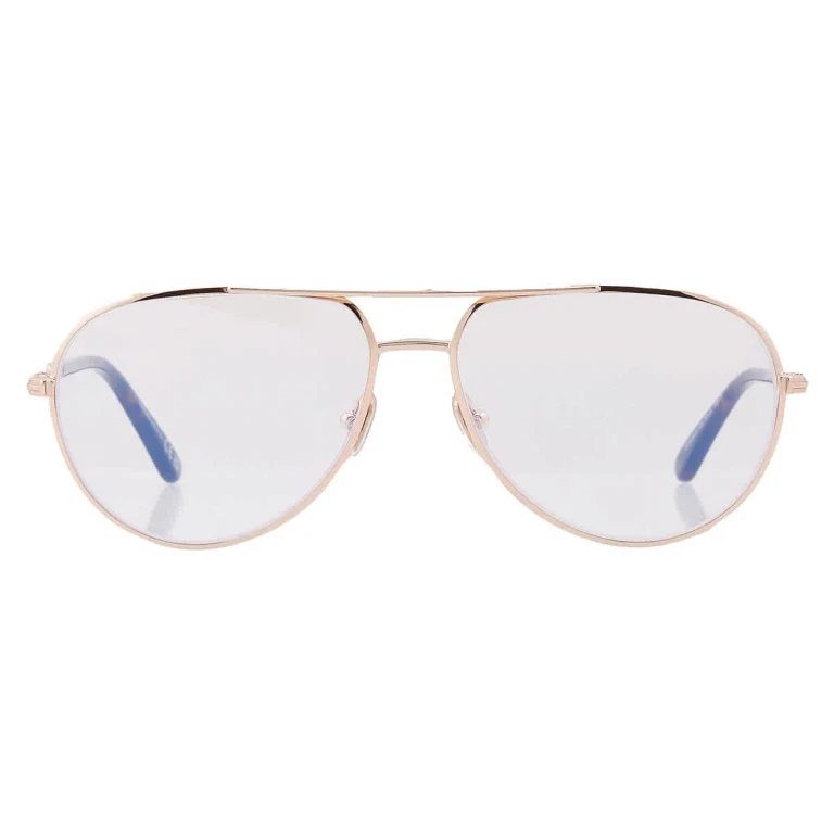 Tom Ford Blue Light Block Pilot Mens Eyeglasses FT5829-B 028 57