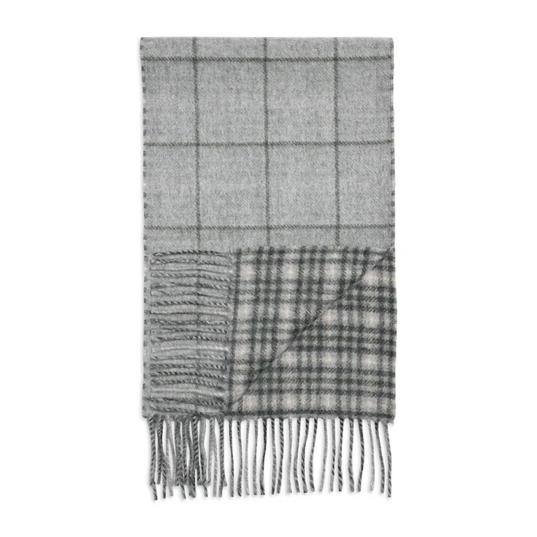Windowpane Reversible Cashmere Scarf - Exclusive