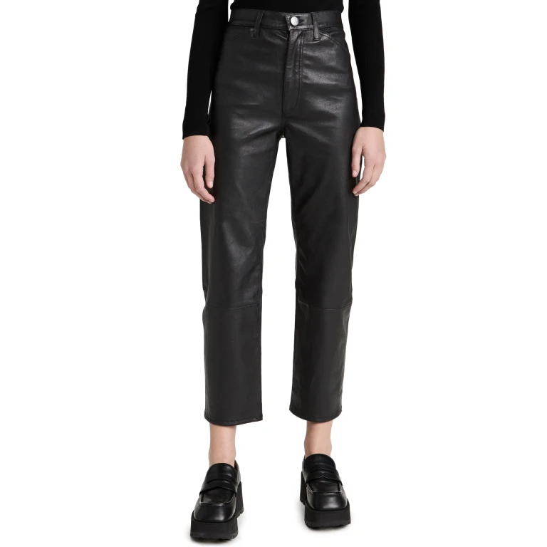 SPRWMN Straight Leg Leather Pants Black L