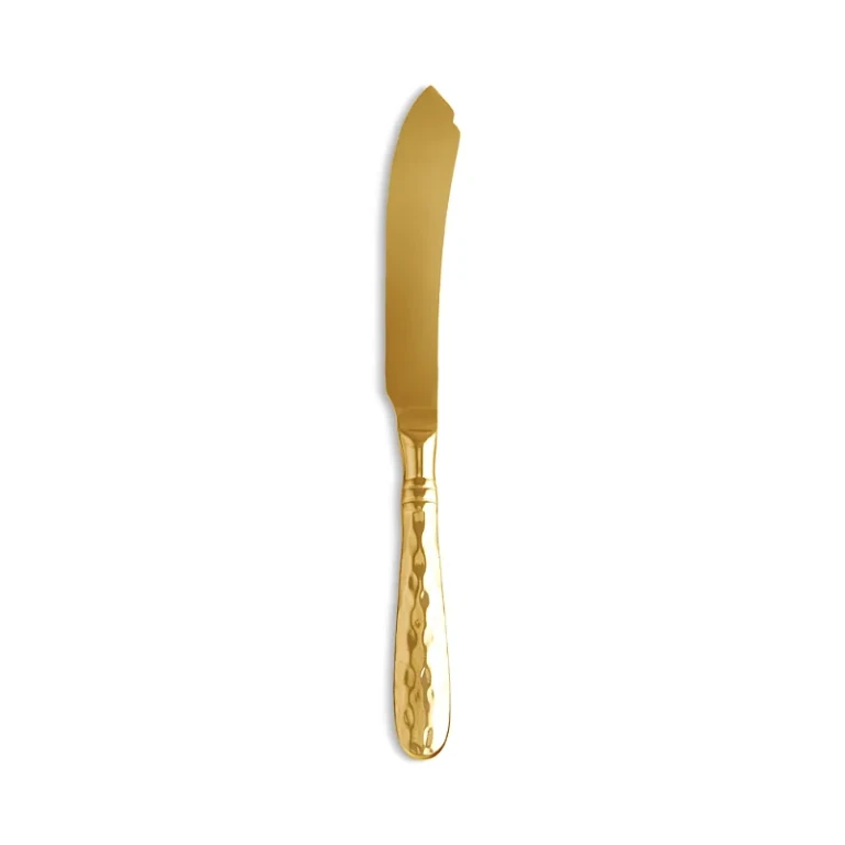 Vietri Martellato Gold Tone Cake Knife