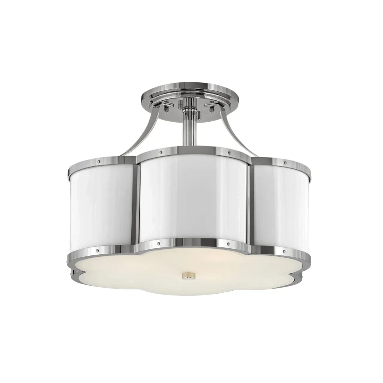 Polished Nickel LED Semi-Flush Mount from the Chance Collection