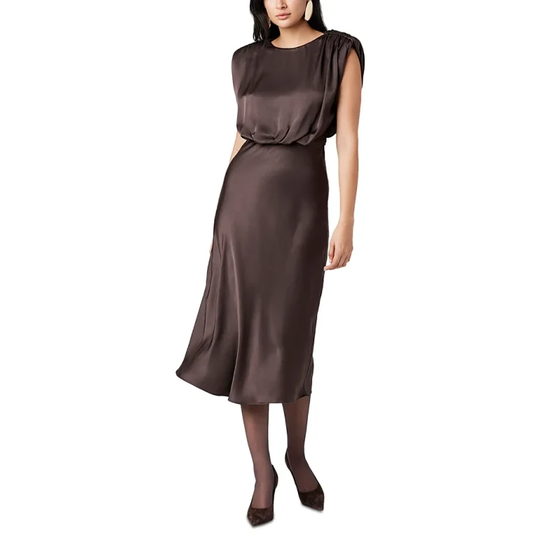 Toccin Floral Blouson Midi Dress