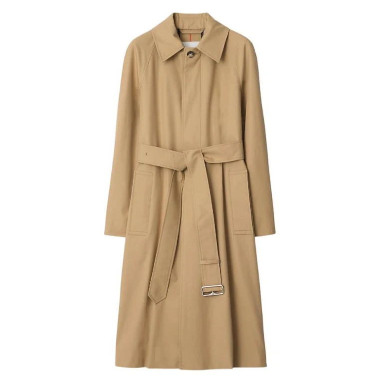 Burberry Long Gabardine Belted Car Coat