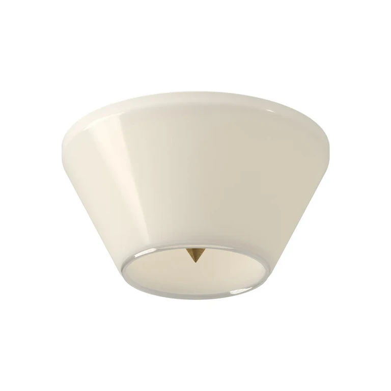 Brushed Gold Glossy Opal Glass LED Flush Mount from the Holt Collection