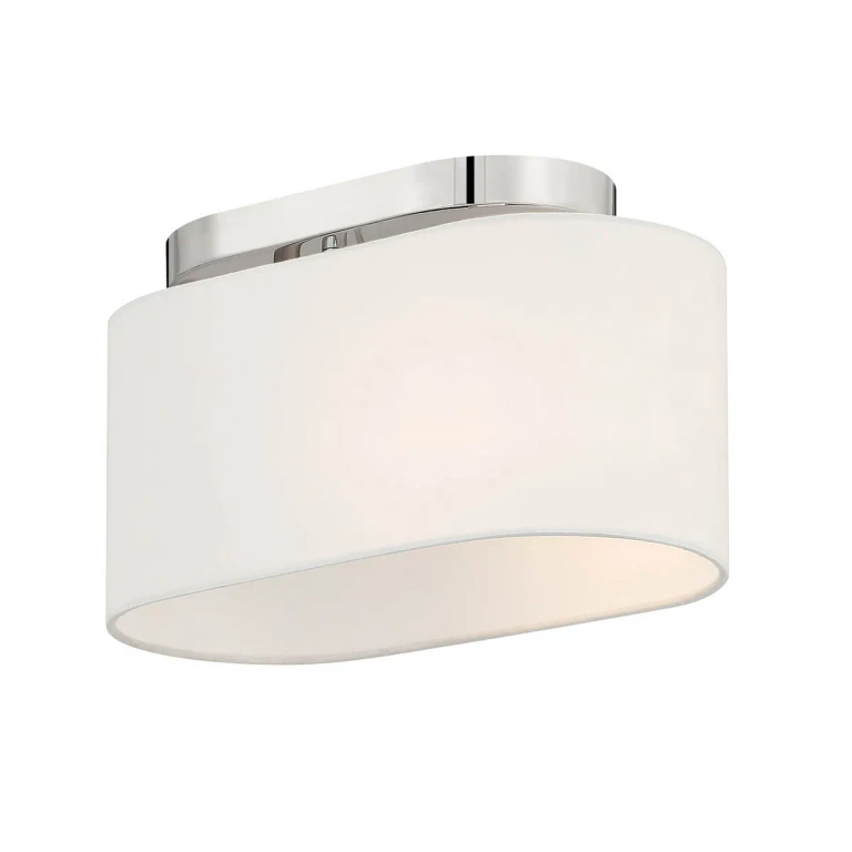 Polished Nickel One Light Semi Flush Mount from the Midtown Collection