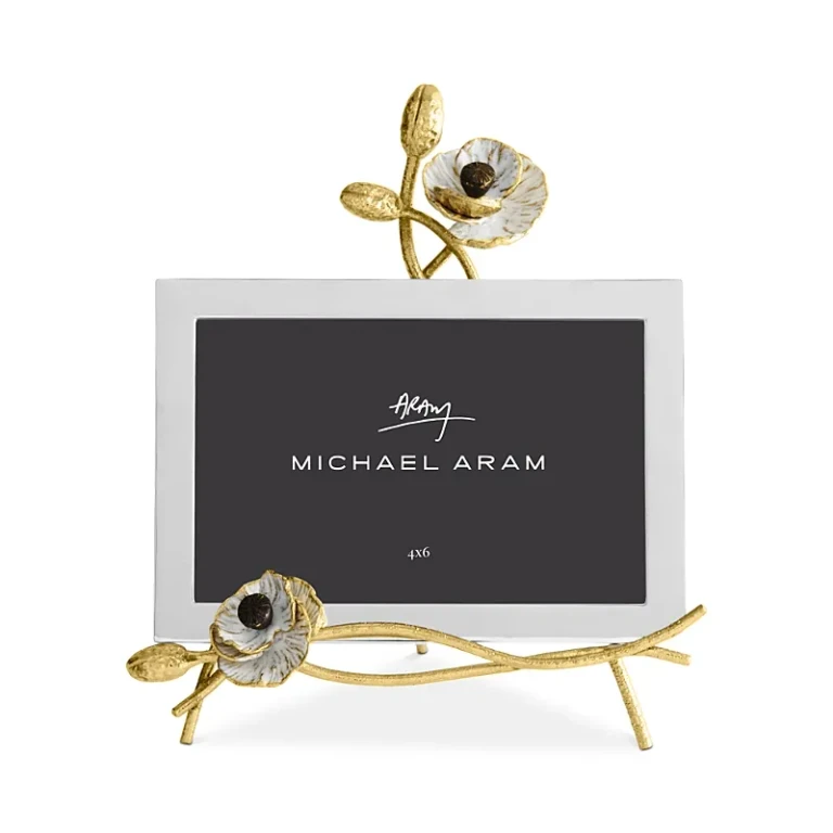 Michael Aram Anemone Easel 4 x 6 Picture Frame