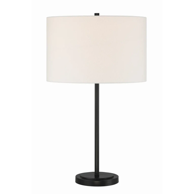 Flat Black Table Lamp from the Jones Collection
