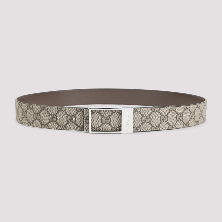 Gucci Belt Nude & Neutrals Polyurethane Polyester Cotton - Men