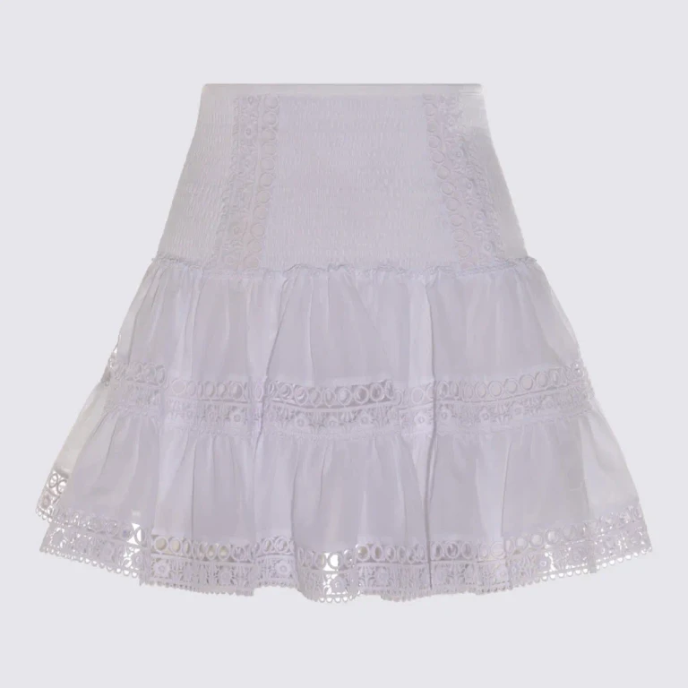 Charo Ruiz White Cotton Mini Skirt