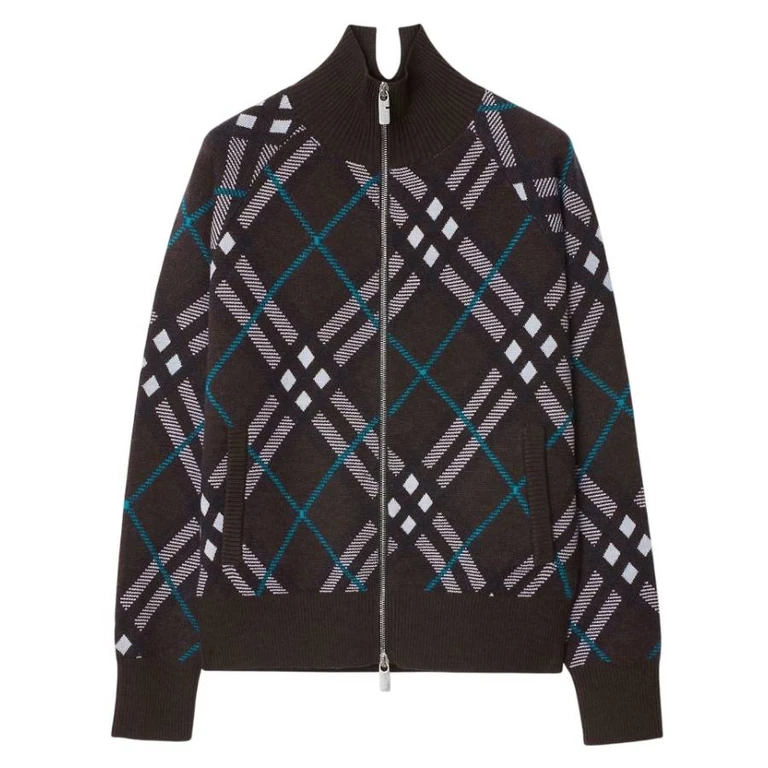 Burberry Check Wool Blend Track Jacket