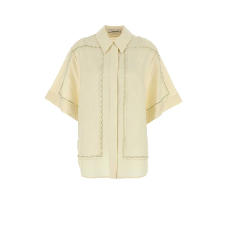 Camilla And Marc Cream Linen Blend Fortuna Shirt Lemon Exterior: Viscose Camicie - Women