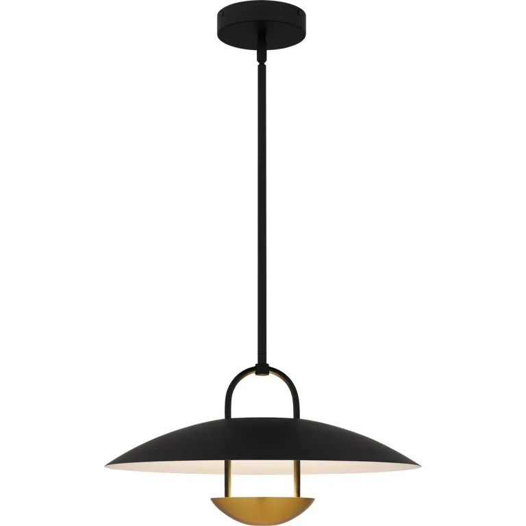 Matte Black LED Pendant from the Bingham Collection