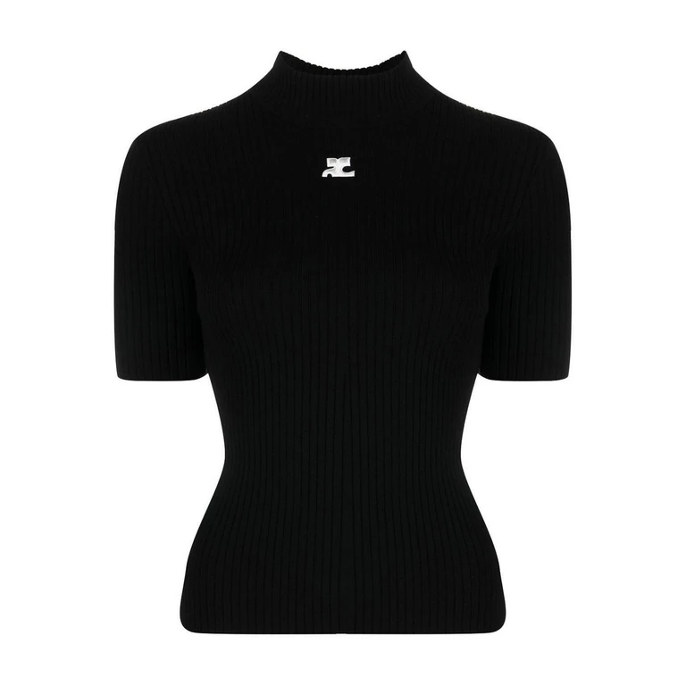 Courreges Pull Col Rond - Noir