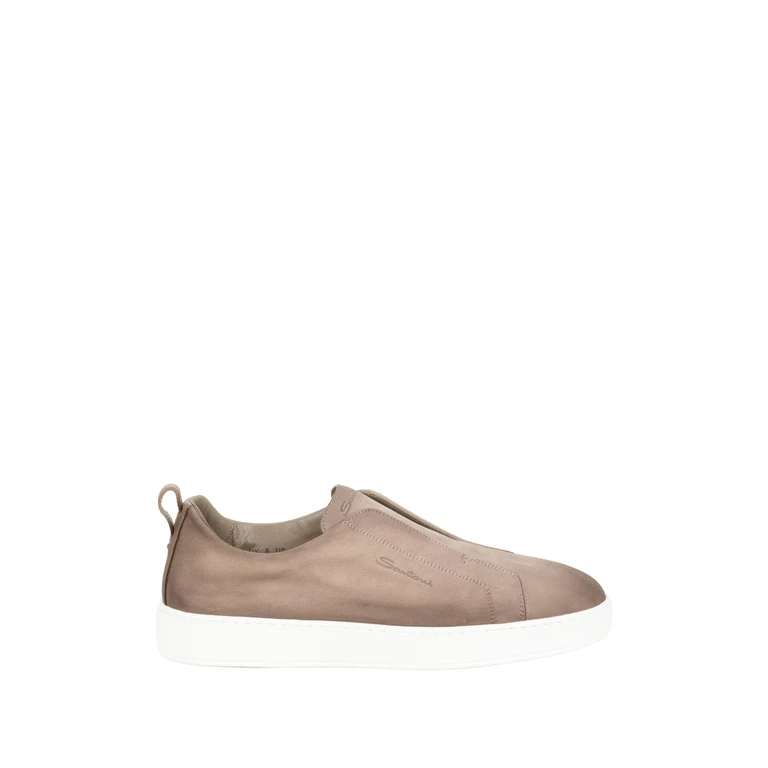 Santoni Sneakers Brown Leather - Men