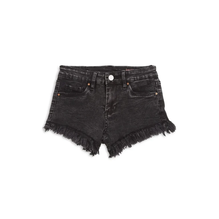 Blanknyc Girls' Sabotage High Rise Frayed Denim Shorts - Big Kid