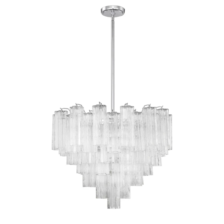 Polished Chrome 12 Light Chandelier from the Addis Collection