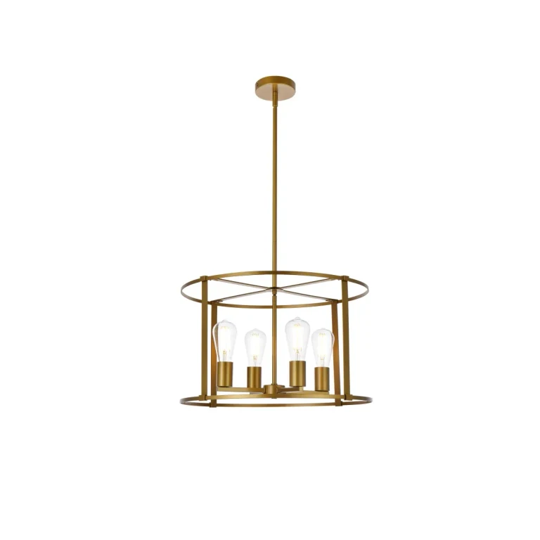 Brass Four Light Pendant from the Agnys Collection