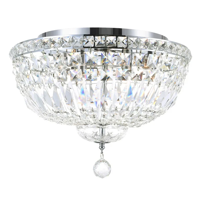 Chrome Five Light Flush Mount from the Stefania Collection