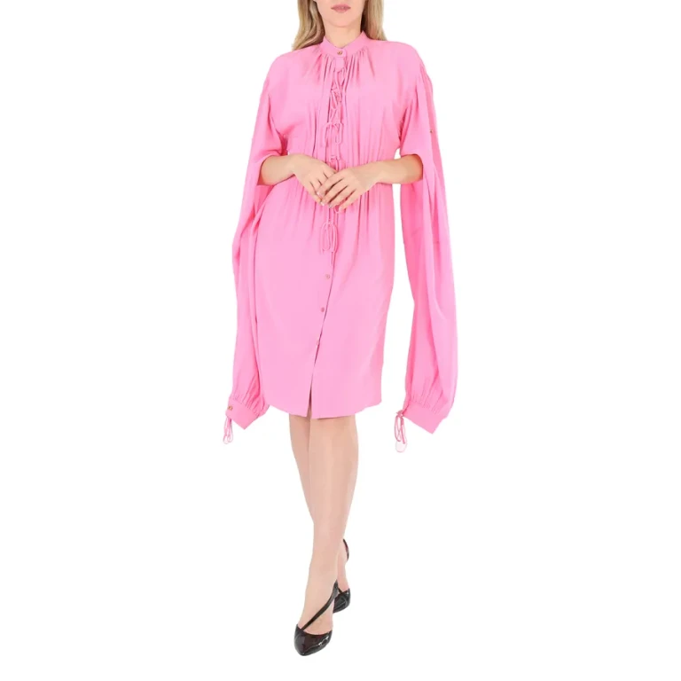 Burberry Ladies Bubblegum Pink Joyce Silk Dress
