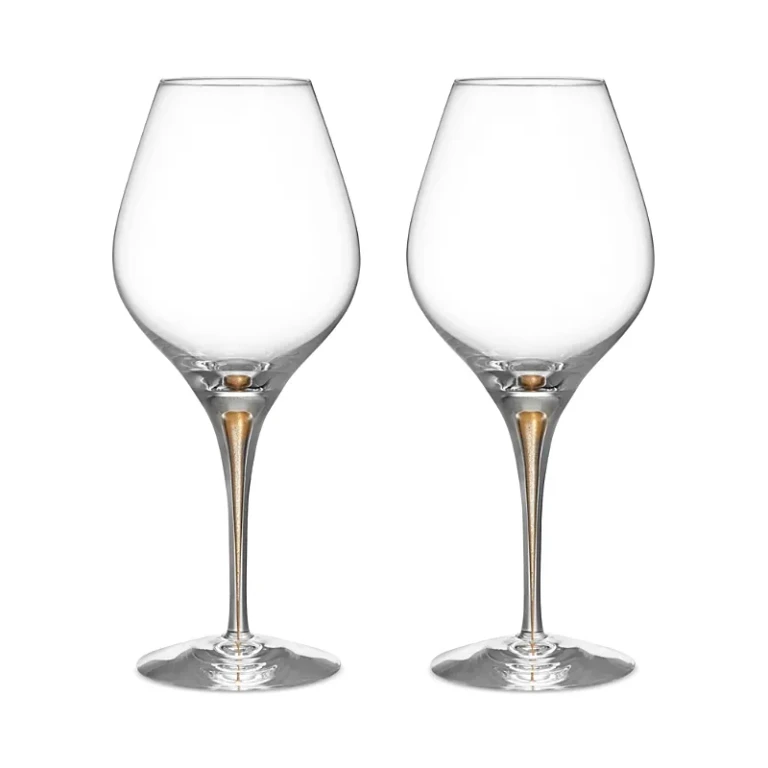 Orrefors Intermezzo Aroma Gold Wine Glass, Set of 2 - Exclusive