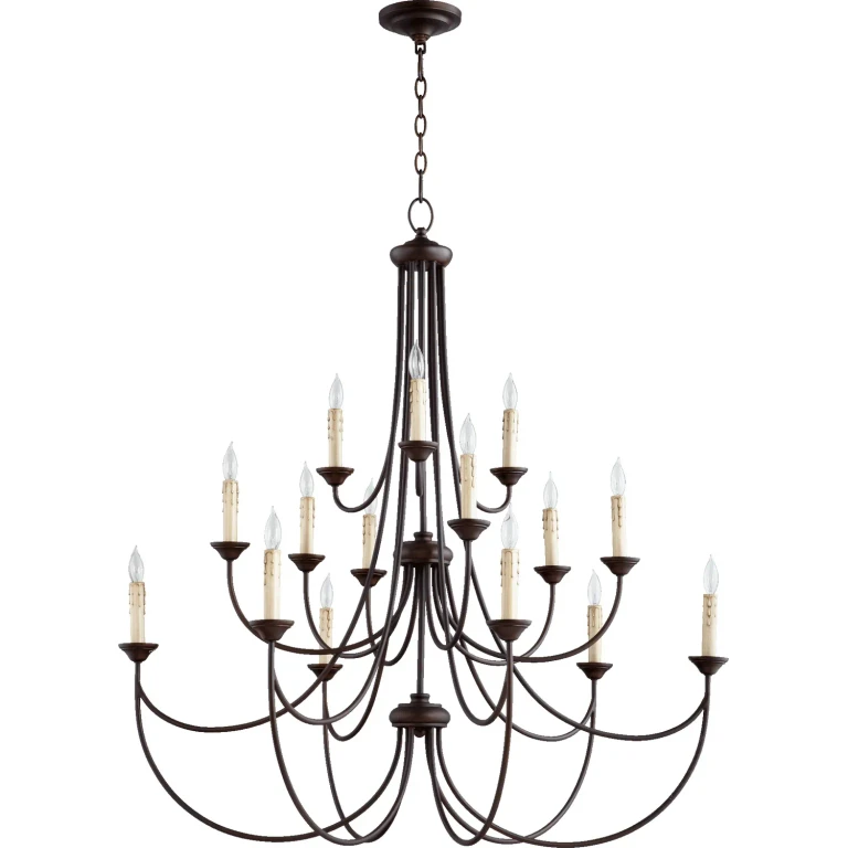 Brooks 15-Light Chandelier in Oiled Bronze