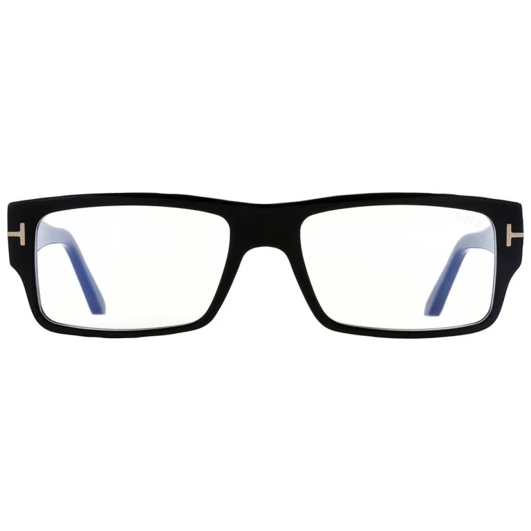 Tom Ford Blue Light Block Rectangular Mens Eyeglasses FT5835-B 001 54
