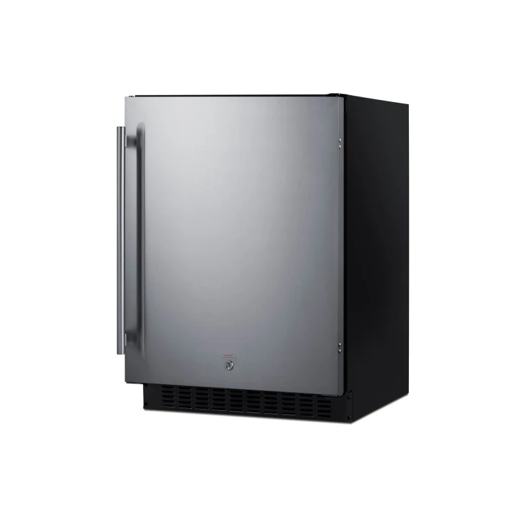 Summit 24" Wide Built-In Compact Refrigerator - Stainless Steel