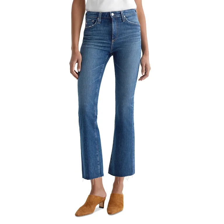 Ag High Rise Ankle Flare Jeans in 11 Years Memory