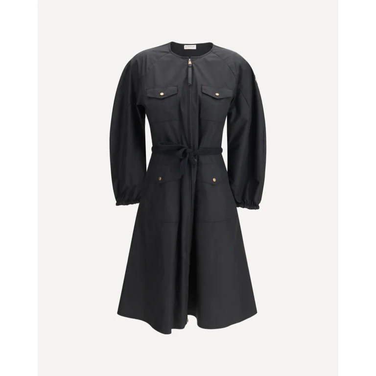 MONCLER Technical Poplin Dress with crew neck Female 38