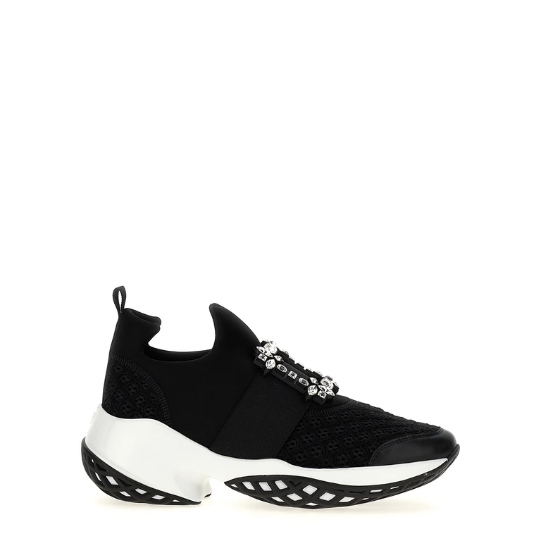 Roger Vivier Black Polyester Athletic Sneakers - Women