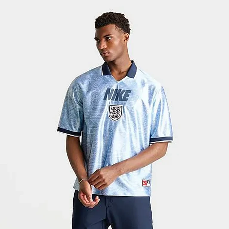 Nike Men's England Energy Dri-FIT Soccer Top in Work Blue/White/Obsidian Size: Small