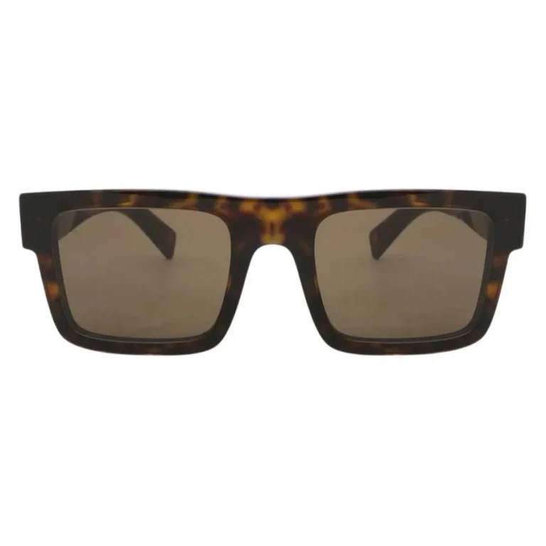 Prada Dark Brown Rectangular Mens Sunglasses PR 19WS 2AU8C1 52