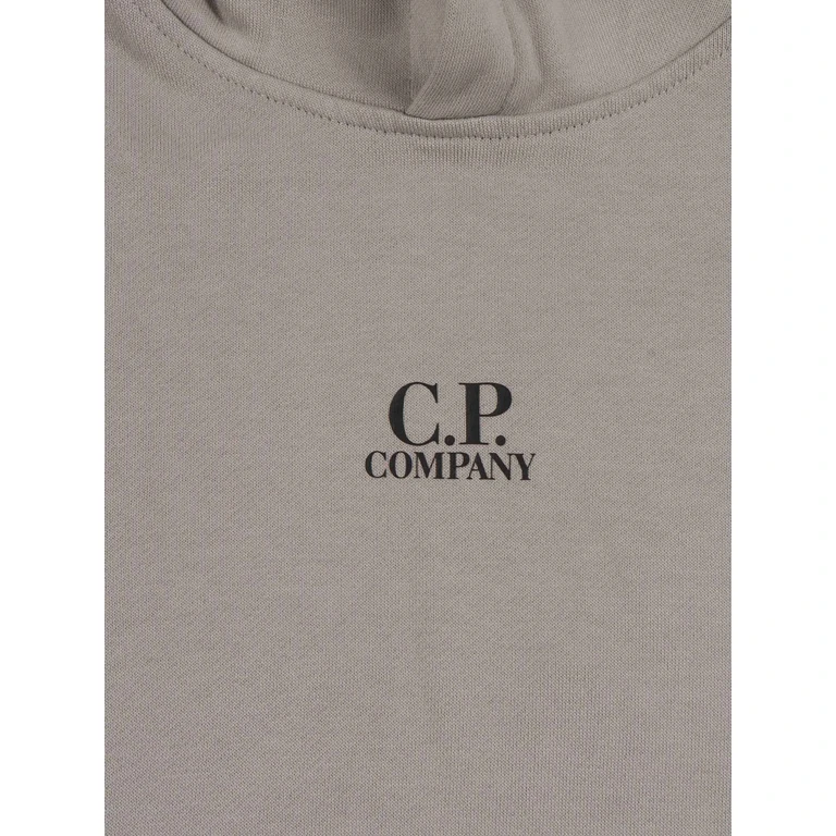 Cp Company Kids Hoodie Grey Cotton Sweatshirt