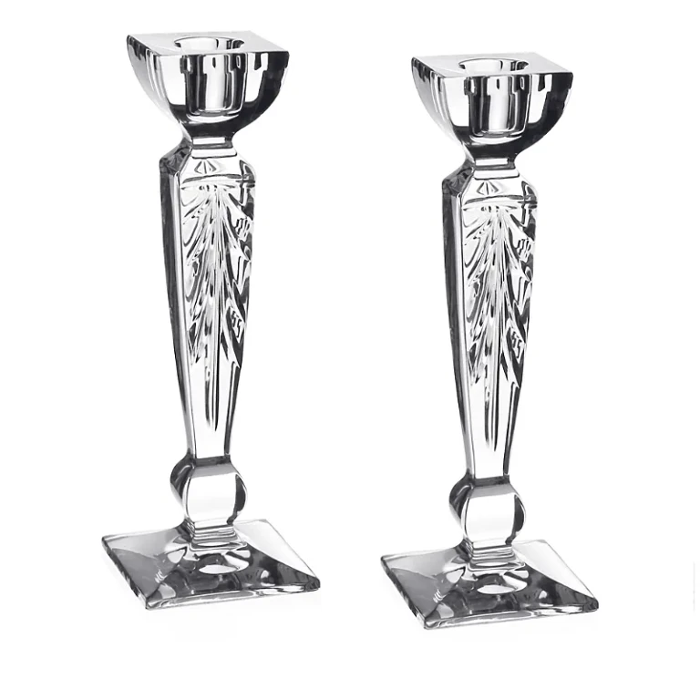 William Yeoward Crystal Iris Candlestick Pair
