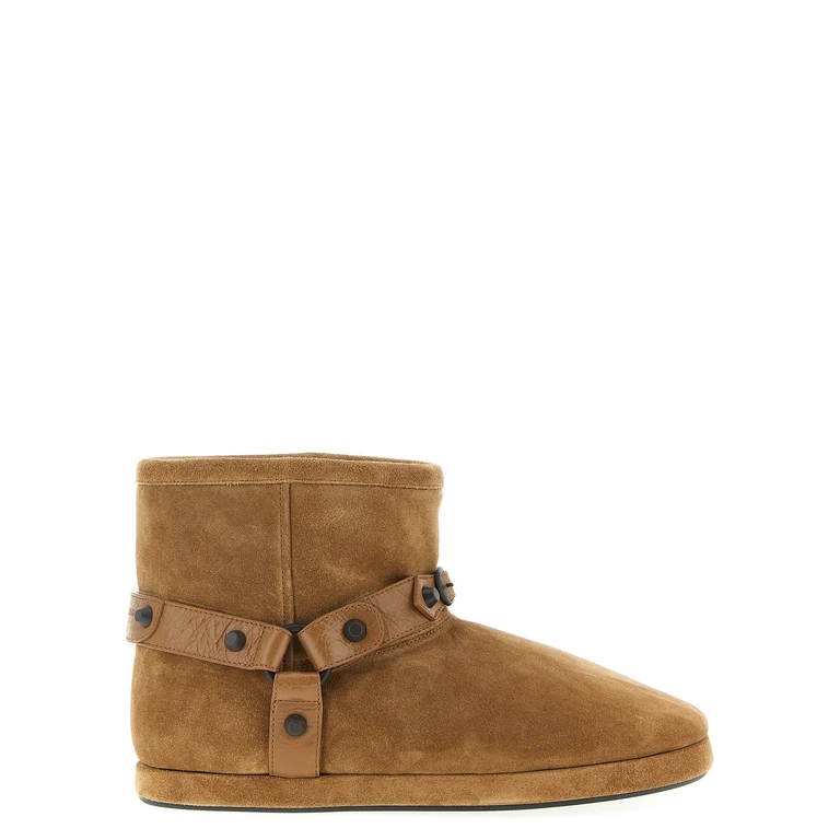Balenciaga Beige Calfskin Ankle Boots - Women