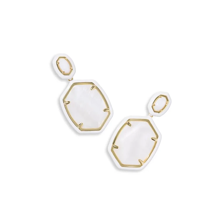 Kendra Scott Daphne Enamel Frame Drop Earrings, 1.7L