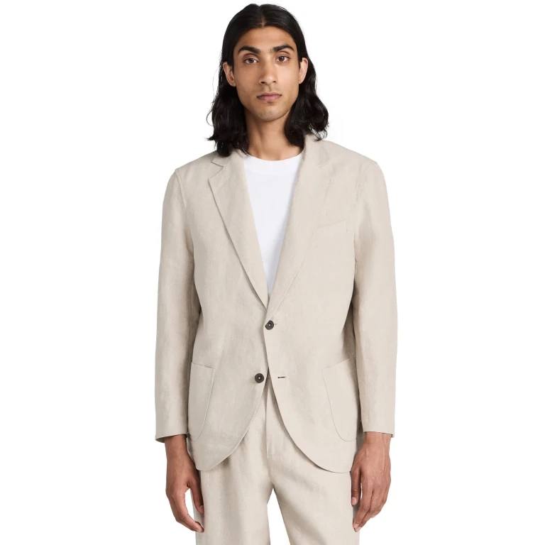 De Bonne Facture Linen Essential Jacket Undyed Flax 54
