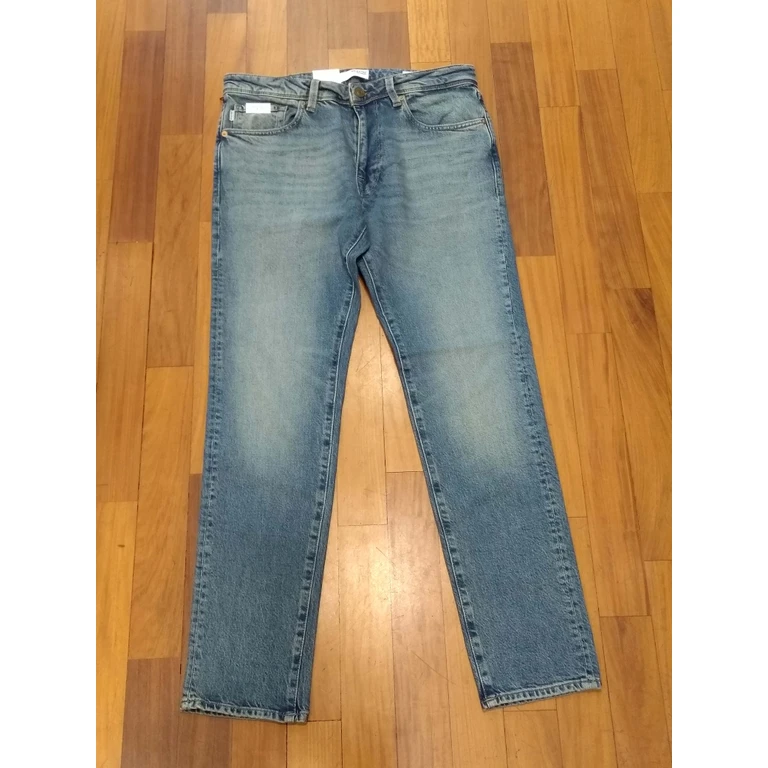 Selected Slh175 - Slim Leon 6290 Blue Cotton Jean - Men