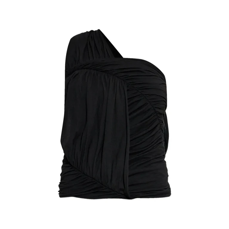 Top asimétrico con drapeado Rick Owens Drkshdw