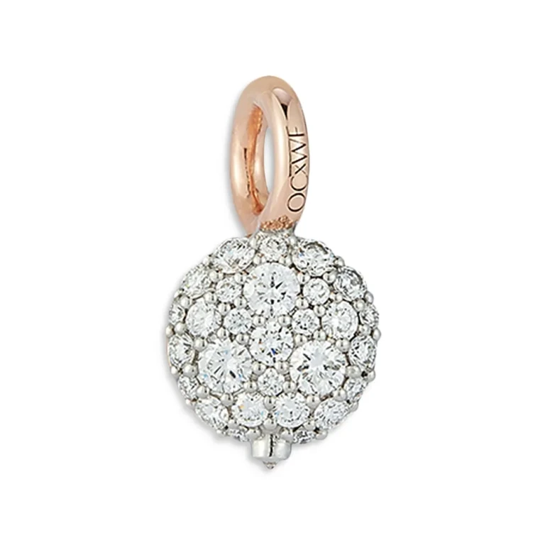 Walters Faith 18K Rose & White Gold Diamond Chantecaille Small Pebble Charm Pendant