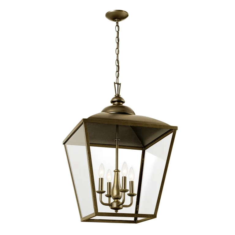 Dame 4-Light Transitional Foyer Pendant in Character Bronze