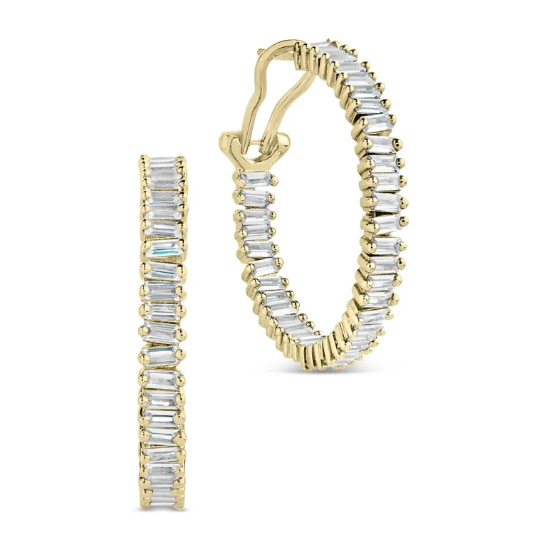 Sterling Forever Mischa Hoop Earrings