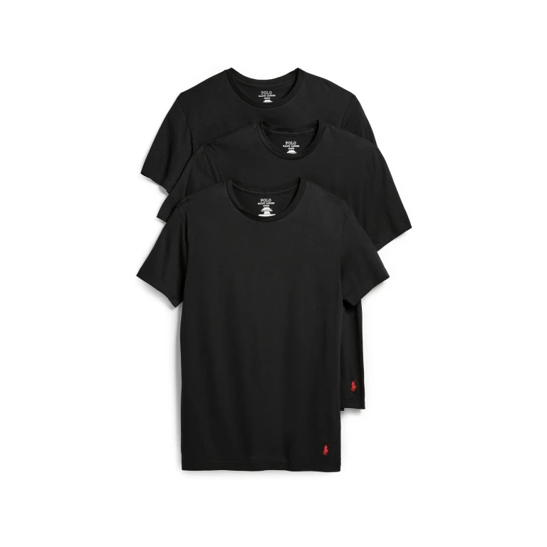 Polo Ralph Lauren Underwear Classic Fit Cotton Crew Tee 3 Pack Polo Black S