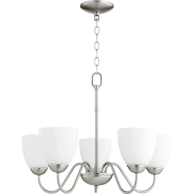 Quorum Quorum Home 5-Light 18" Transitional Chandelier in Satin Nickel