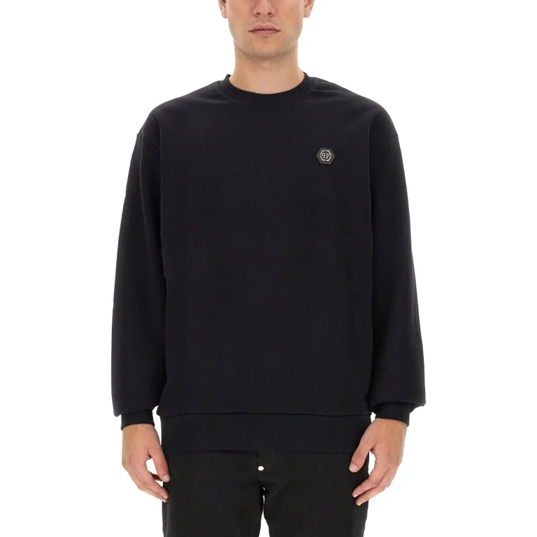 Philipp Plein Sweatshirt With Rhinestone Logo